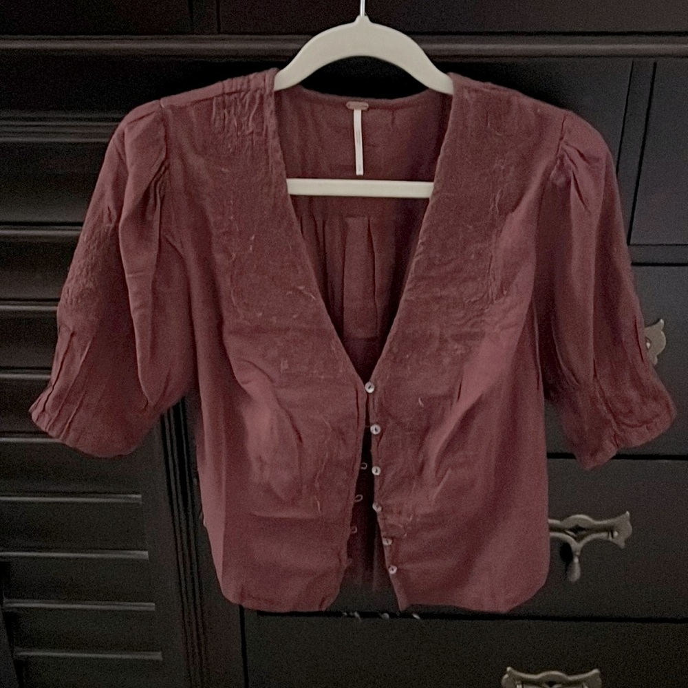 Free People embroidered top
